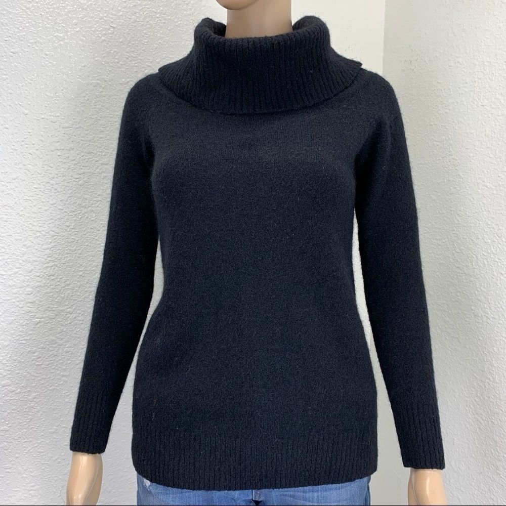 WILFRED Free Aritzia sweater Women XS Black Cowl Neck Alpaca wool blend capsule